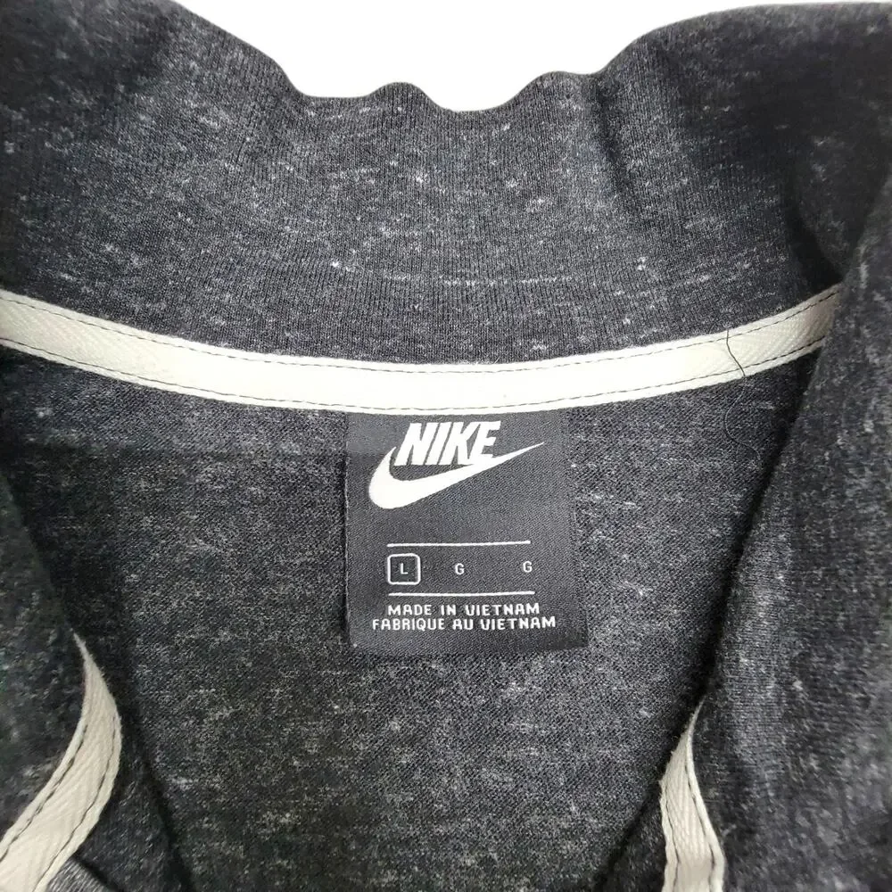 Nike Sportswear Mens L Large Full Zip Sweatshirt Track Jacket Gray Colorblock